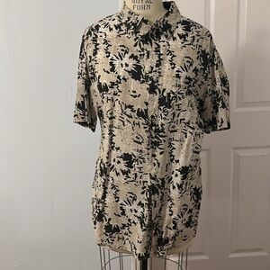 H&M Flower Print Button Down Shirt
